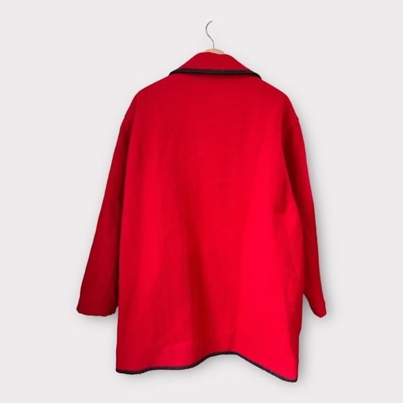 Woolrich Vintage Made in USA Oversized Wool Collared Button Down Coat, size L - Picture 3 of 9